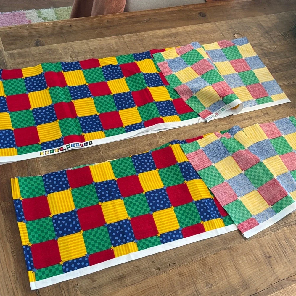 Vintage 90’s Cranston Fabric. DreamSpinners Colorful | Patchwork | 1 yd. | EUC